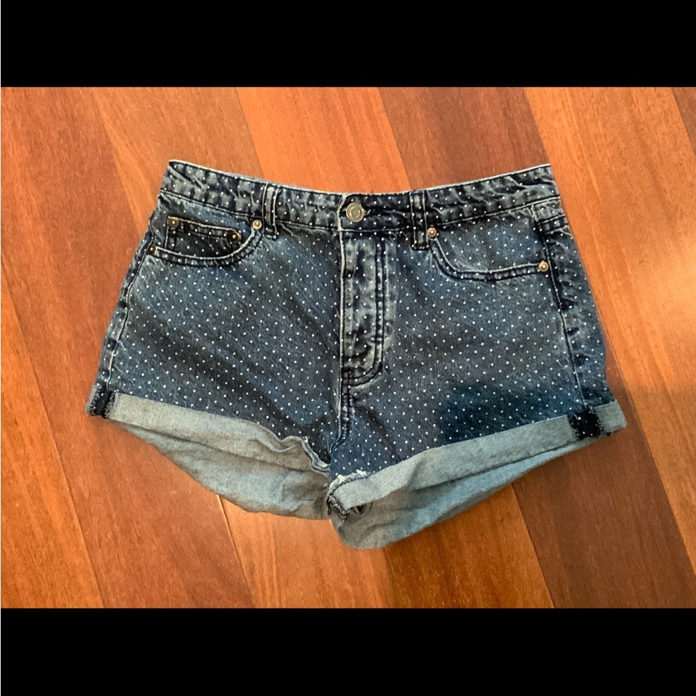 Denim Polka Dot Women's Shorts
